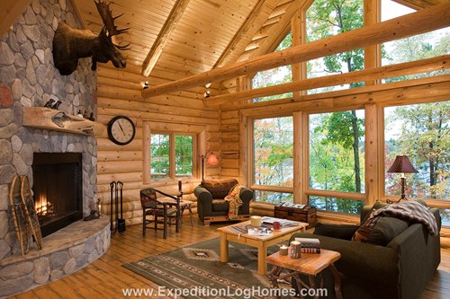 Great Rooms | Log & Timber Homes |Expedition Log and Timber Homes