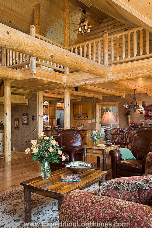 Great Rooms | Log & Timber Homes |Expedition Log and Timber Homes