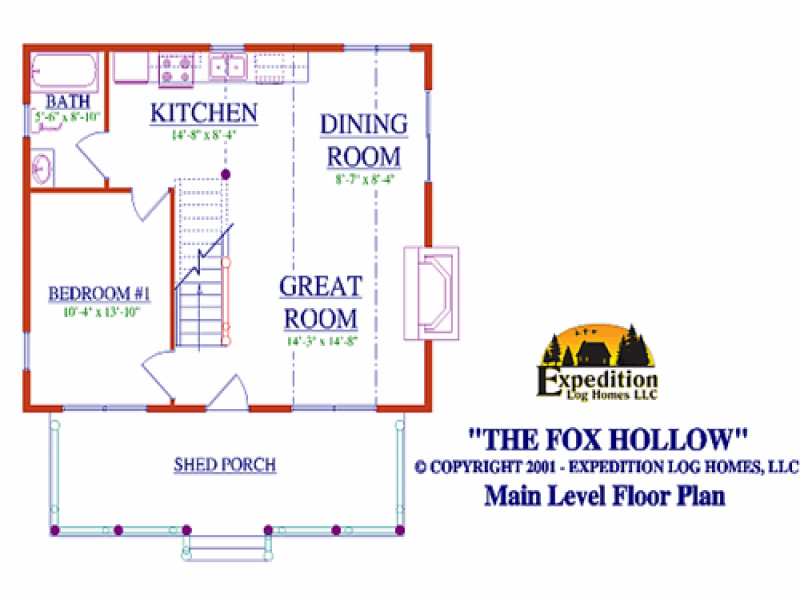 1 bedroom cabin floor plans